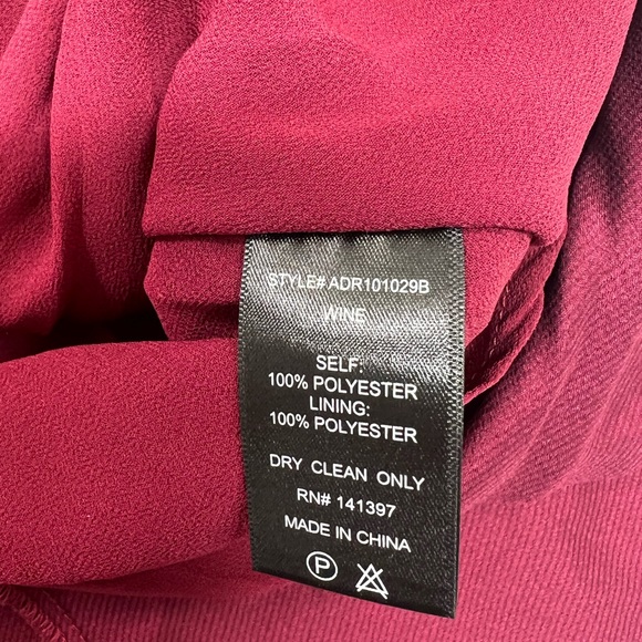 Floret Studios Ruched Slip Dress New With Tags Size Small Midi Length Wine Red - Picture 11 of 14